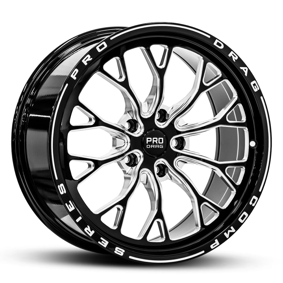 PRO DRAG COMP SERIES 15X8.5 4X114.3 20 GLOSS BLACK BRUSHED MILLED