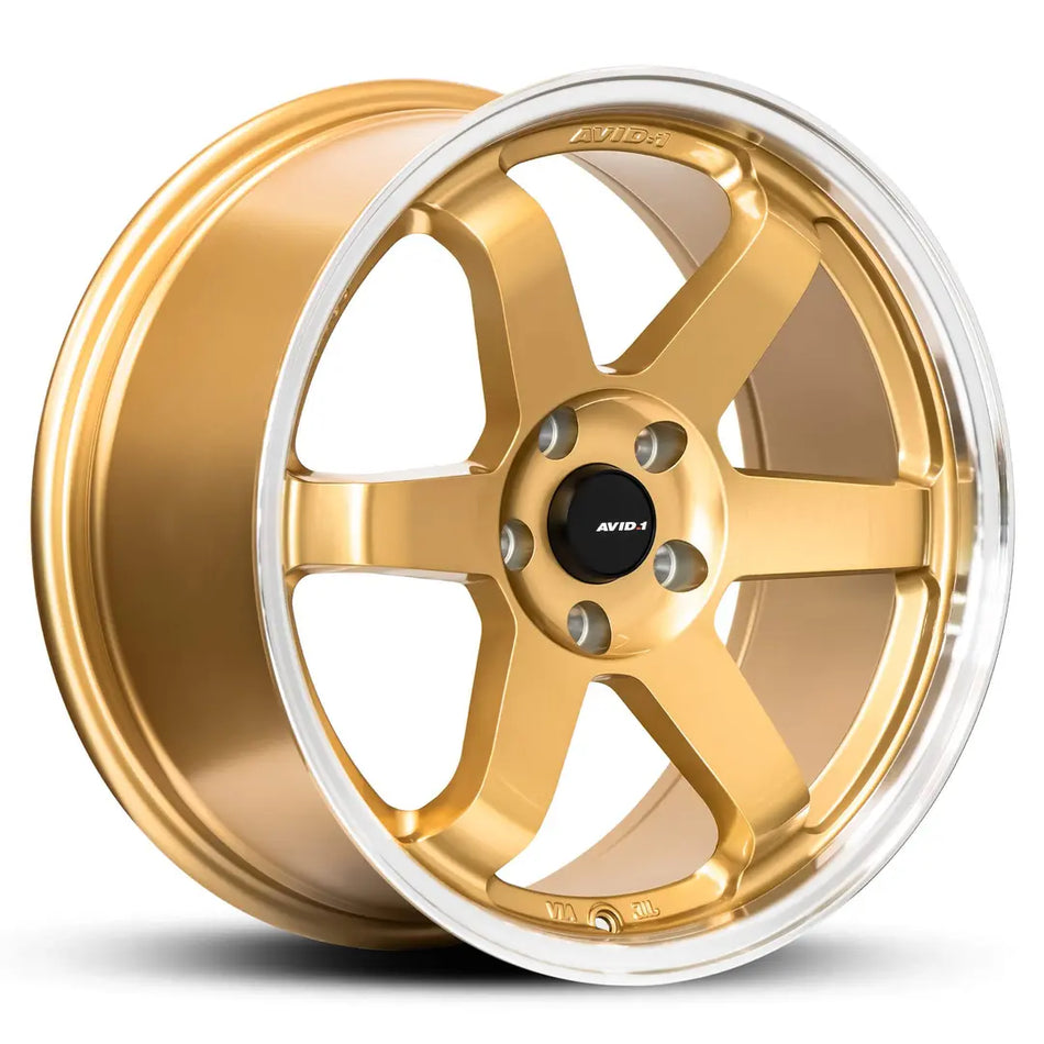AVID AV-06 18X8 5X114.3 40 GOLD POLISHED LIP
