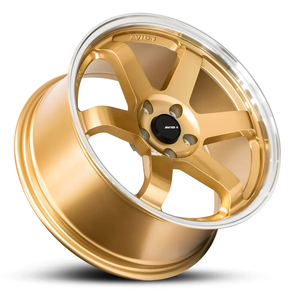 AVID AV-06 18X8 5X114.3 40 GOLD POLISHED LIP