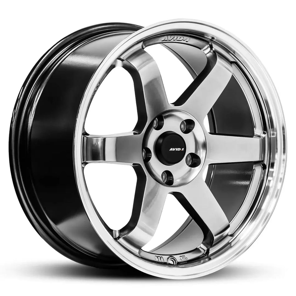 AVID AV-06 17X8 5X114.3 40 HYPER BLACK POLISHED LIP
