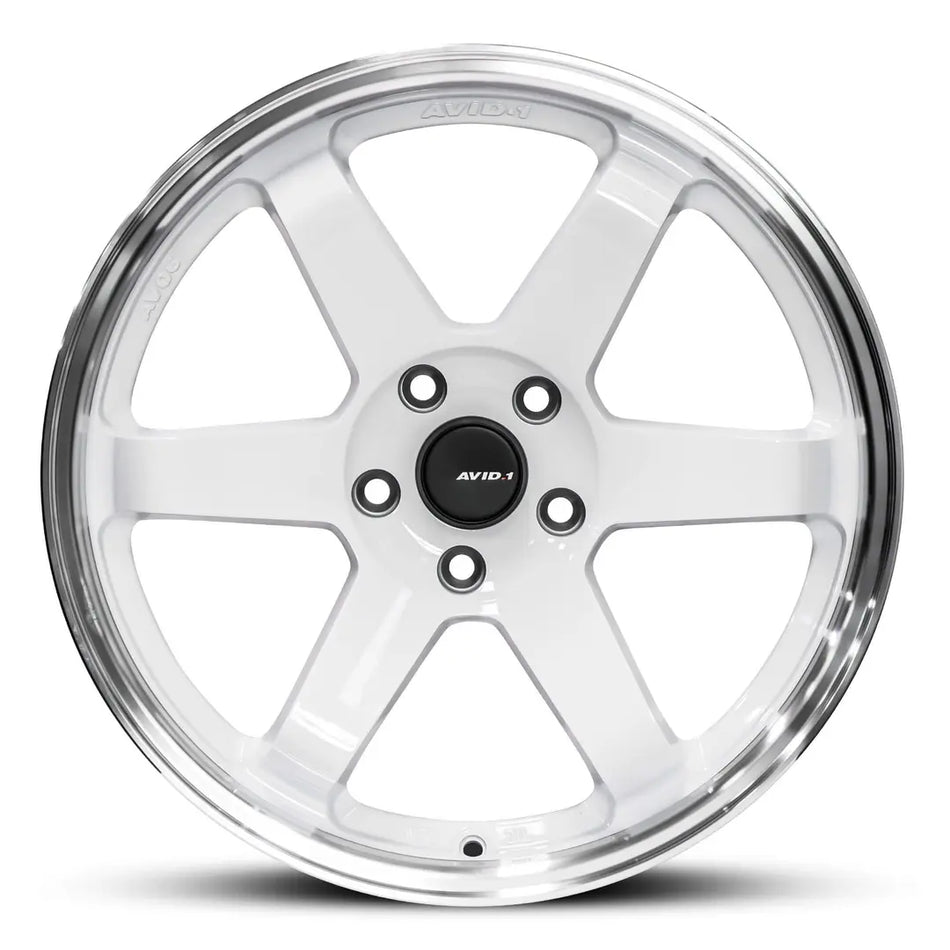 AVID AV-06 17X8 5X114.3 40 WHITE POLISHED LIP