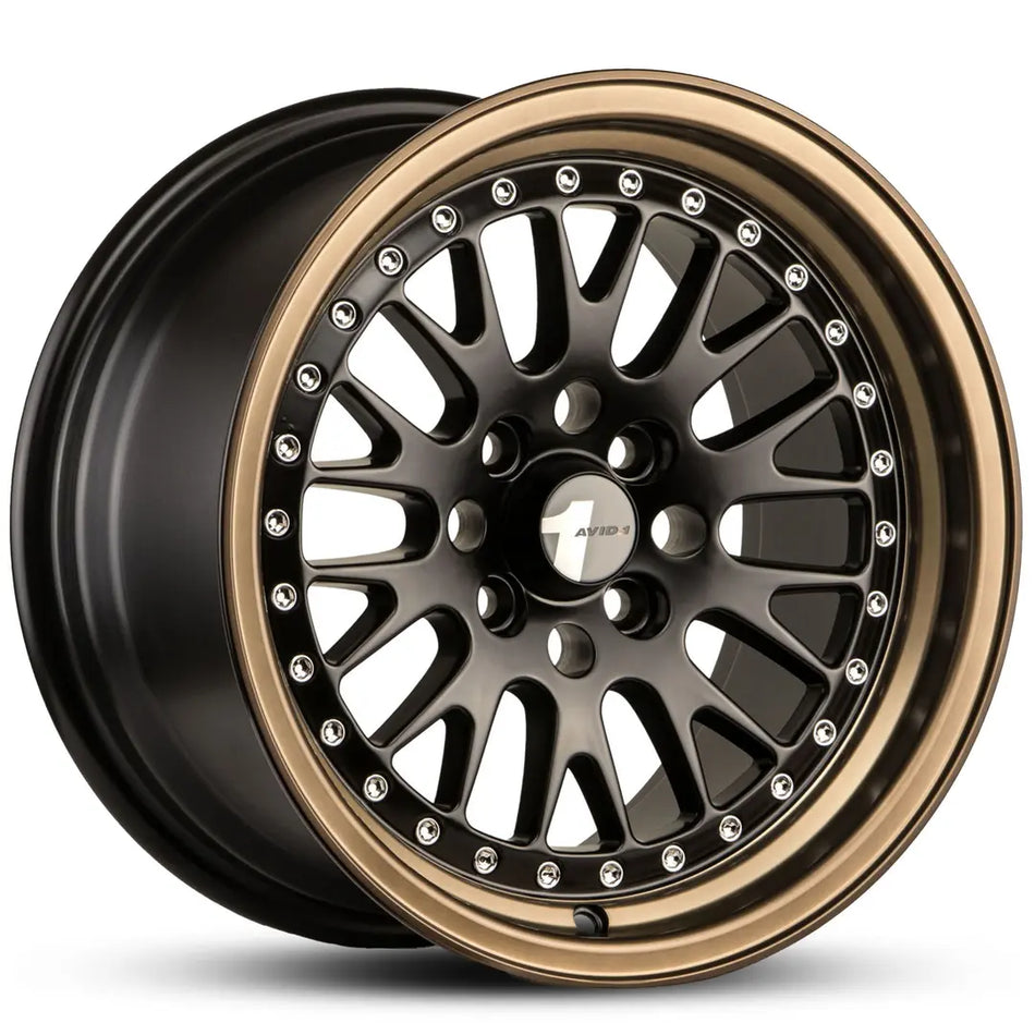 AVID AV-12 15X8 4X100 25 BLACK BRONZE LIP