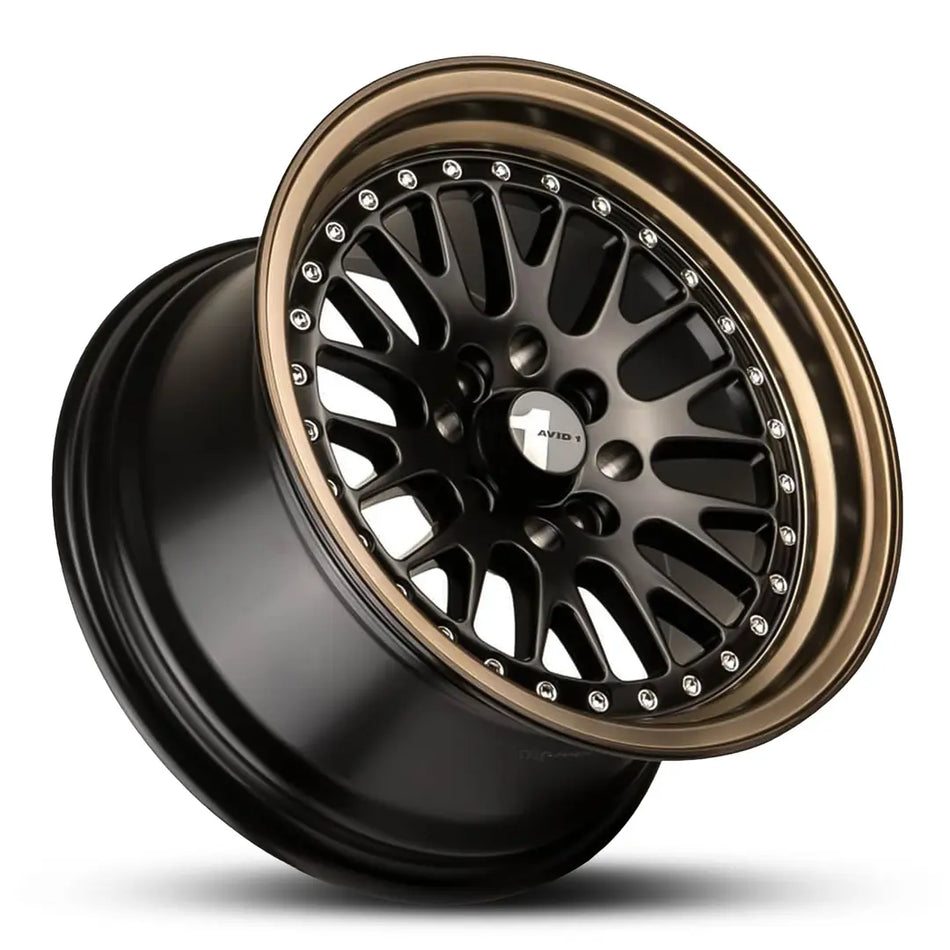 AVID AV-12 15X8 4X100 25 BLACK BRONZE LIP