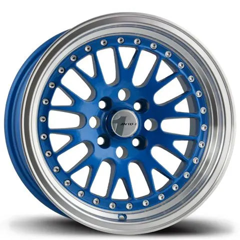 AVID AV-12 16X8 4X100/114.3 15 BLUE MACHINED LIP
