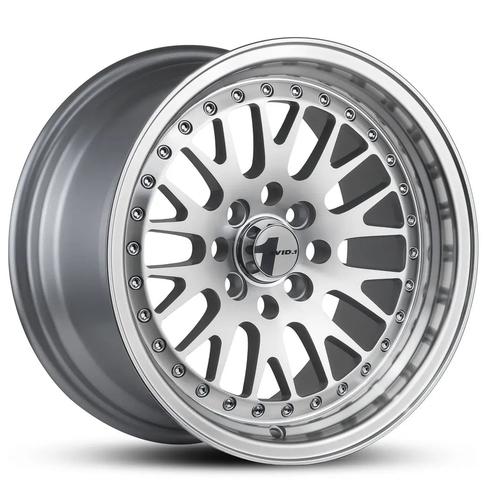 AVID AV-12 15X8 4X100 25 GLOSS SILVER MACHINED FACE MACHINED LIP