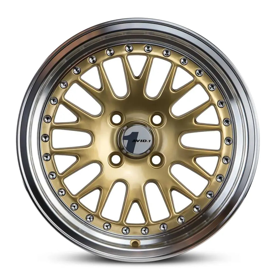 AVID AV-12 16X8 adjustable 15 GOLD MACHINED LIP