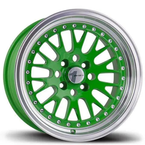 AVID AV-12 16X8 4X100/114.3 15 GREEN MACHINED LIP