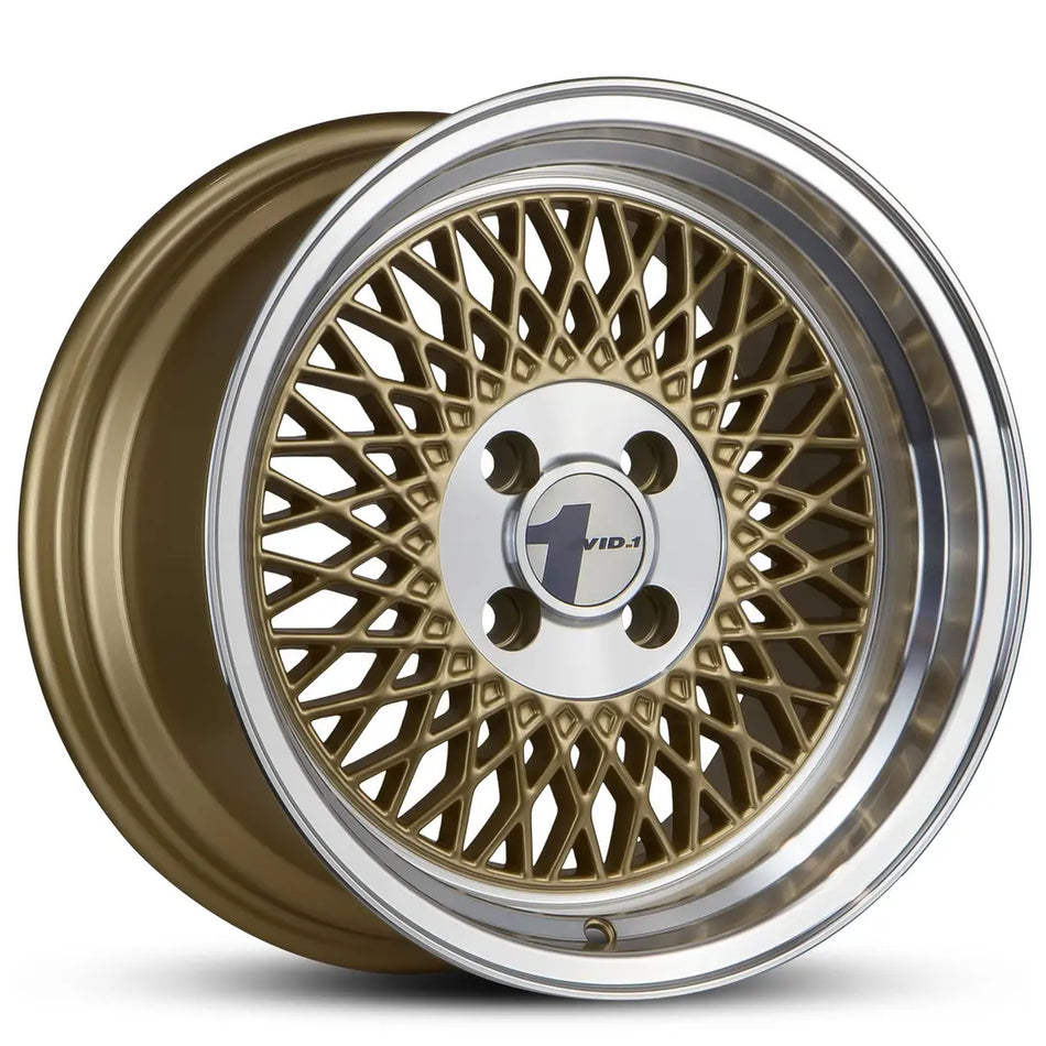 AVID AV-18 15X8 4X100 25 GLOSS GOLD MACHINED LIP