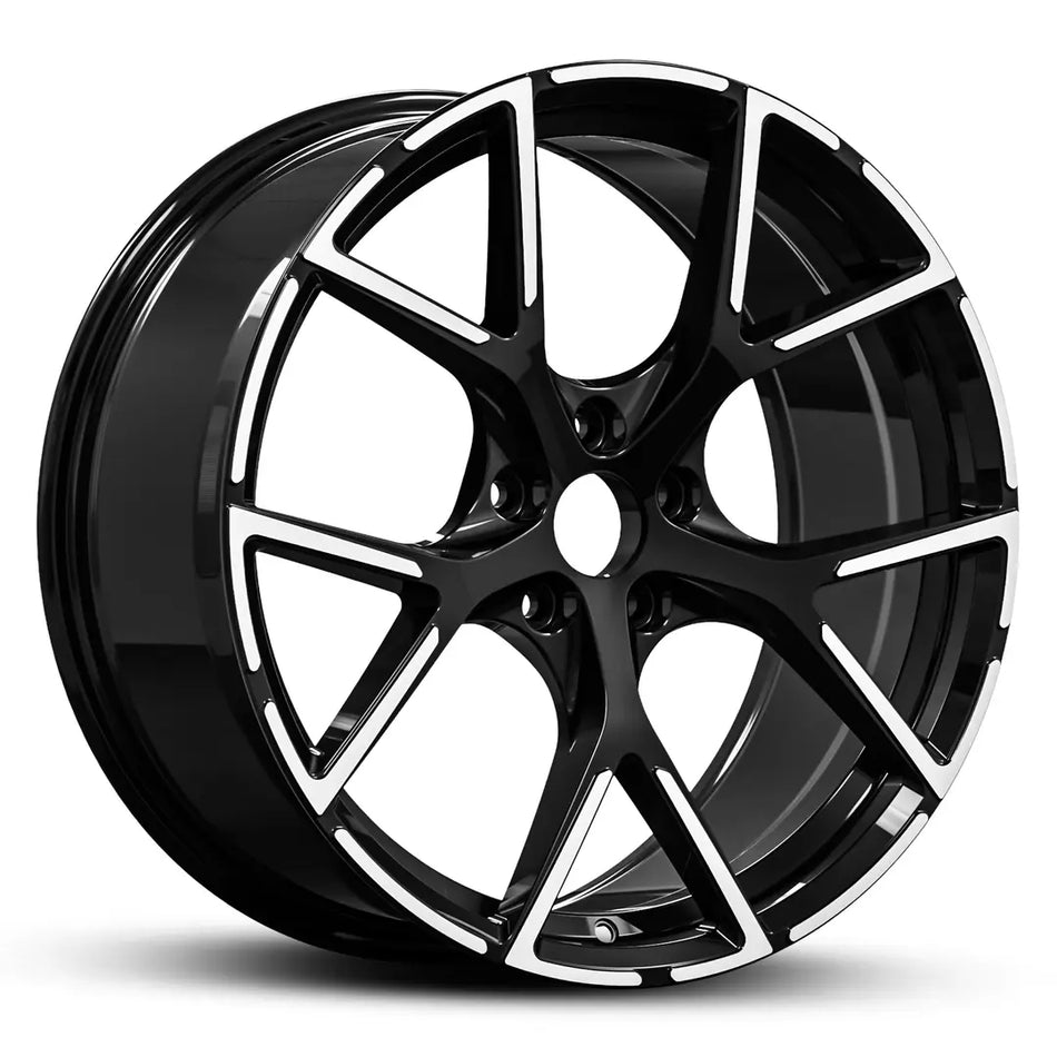 EURO SPEC REPLICA 534 18X8 5X112 42 BLACK MACHINED FACE