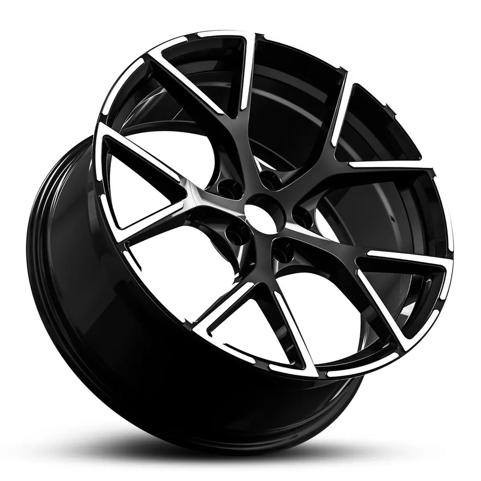 EURO SPEC REPLICA 534 18X8 5X112 42 BLACK MACHINED FACE