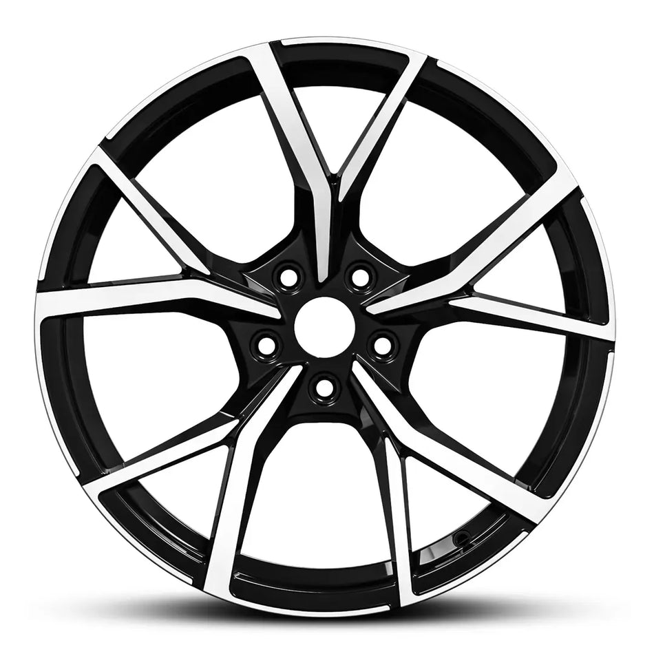 EURO SPEC REPLICA 861 21X9 5X112 35 BLACK MACHINED FACE