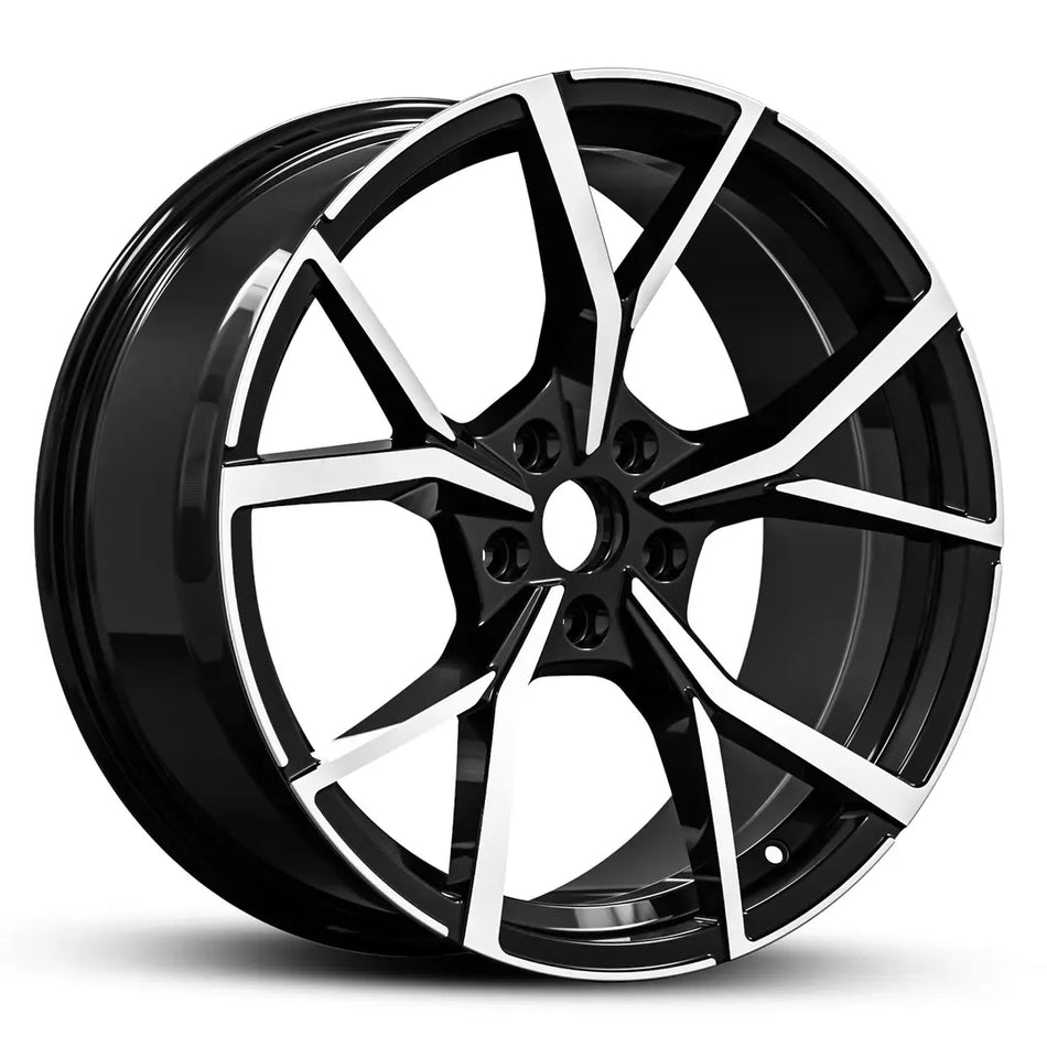 EURO SPEC REPLICA 861 21X9 5X112 35 BLACK MACHINED FACE