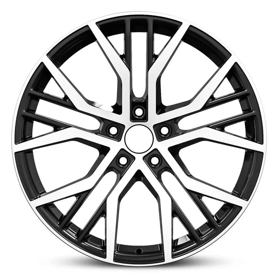 EURO SPEC REPLICA 989 19X8.0 5X112 45 BLACK MACHINED FACE