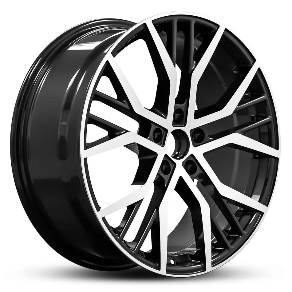 EURO SPEC REPLICA 989 19X8.0 5X112 45 BLACK MACHINED FACE