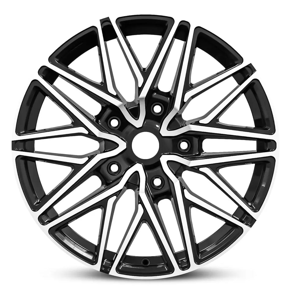 EURO SPEC REPLICA ART141 20X8.5 5X160 50 BLACK MACHINE FACE
