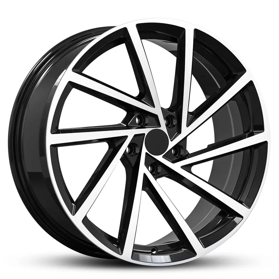 EURO SPEC REPLICA DIRECTIONAL 992 19X8.0 5X112 45 BLACK MACHINED FACE