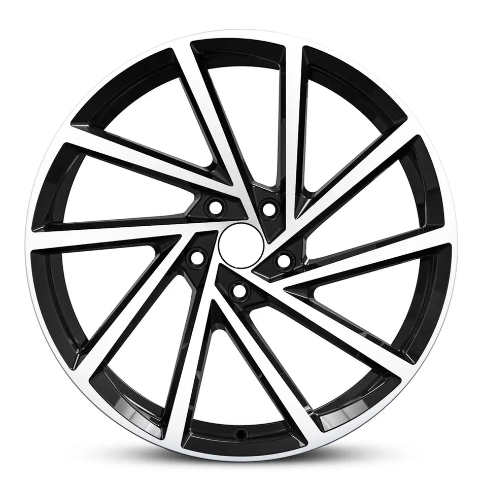 EURO SPEC REPLICA DIRECTIONAL 992 19X8.0 5X112 45 BLACK MACHINED FACE