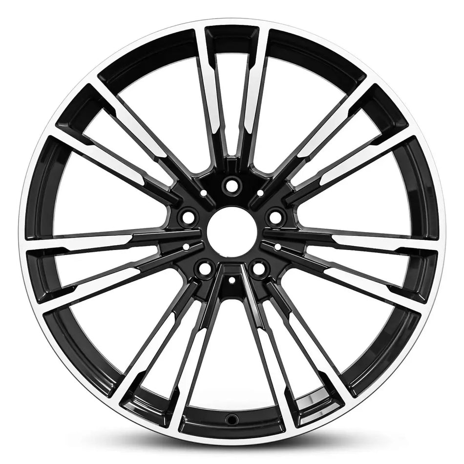 EURO SPEC REPLICA FANG 543 20X9.5 5X120 40 BLACK MACHINED FACE