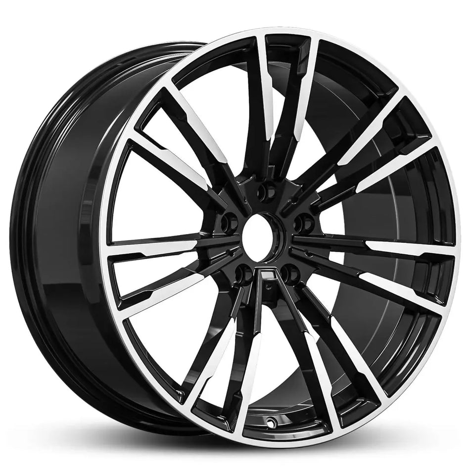 EURO SPEC REPLICA FANG 543 20X9.5 5X120 40 BLACK MACHINED FACE