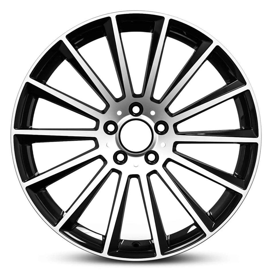 EURO SPEC REPLICA FAN 466 19X9.0 5X112 45 BLACK MACHINED FACE