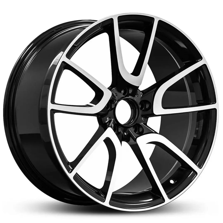 EURO SPEC REPLICA GERMAN 461 19X9.5 5X112 45 BLACK MACHINED FACE