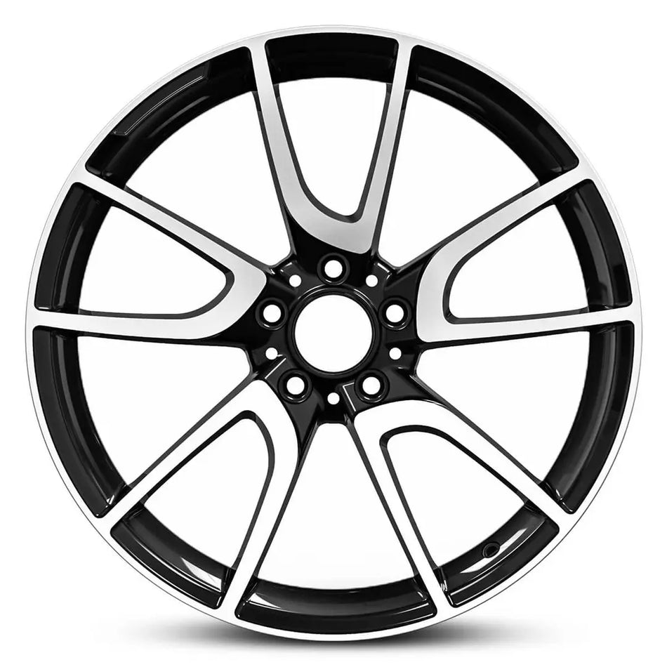 EURO SPEC REPLICA GERMAN 461 19X9.5 5X112 45 BLACK MACHINED FACE