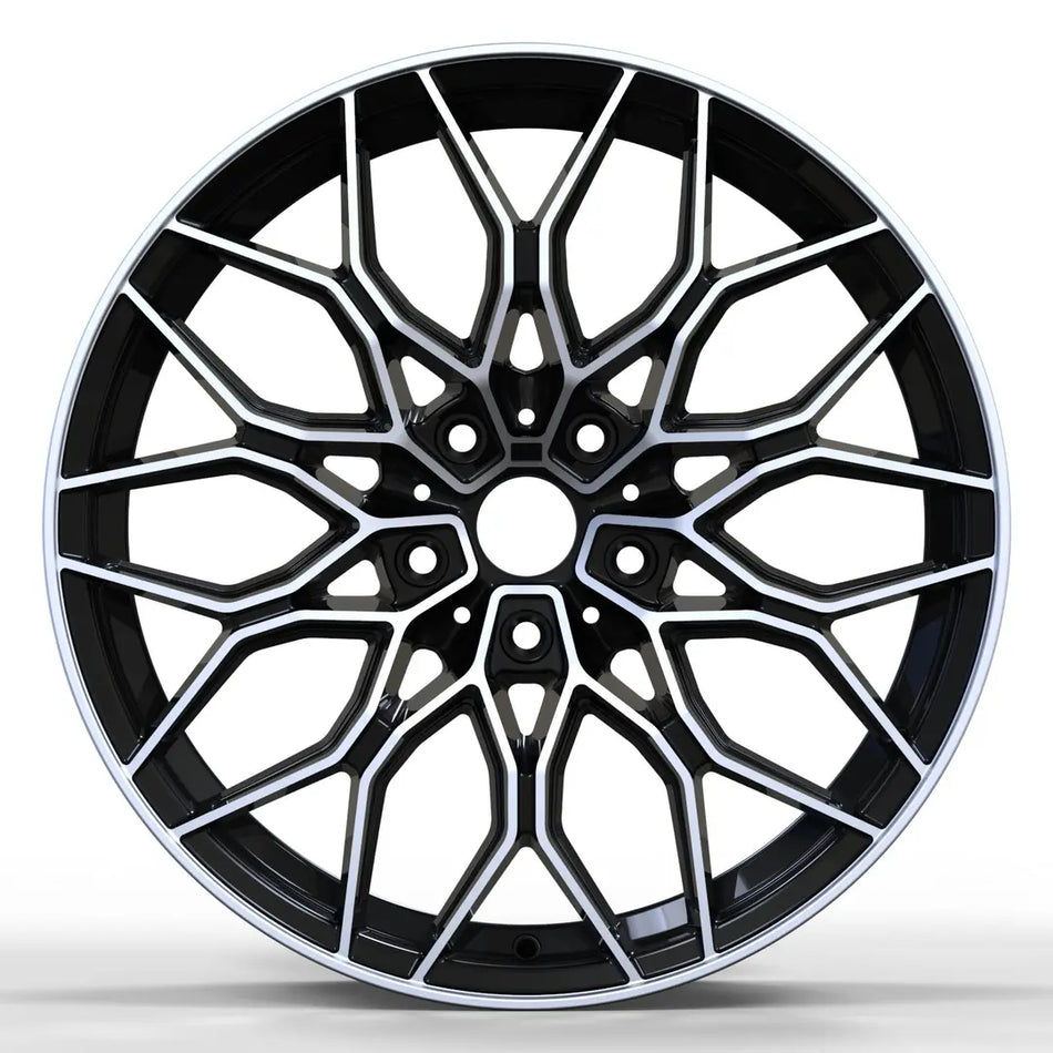 EURO SPEC REPLICA HONEYCOMB 872 19X8.5 5X120 35 BLACK MACHINED FACE