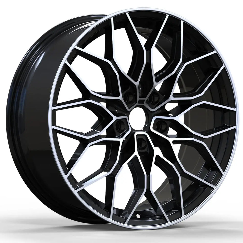 EURO SPEC REPLICA HONEYCOMB 872 19X8.5 5X120 35 BLACK MACHINED FACE