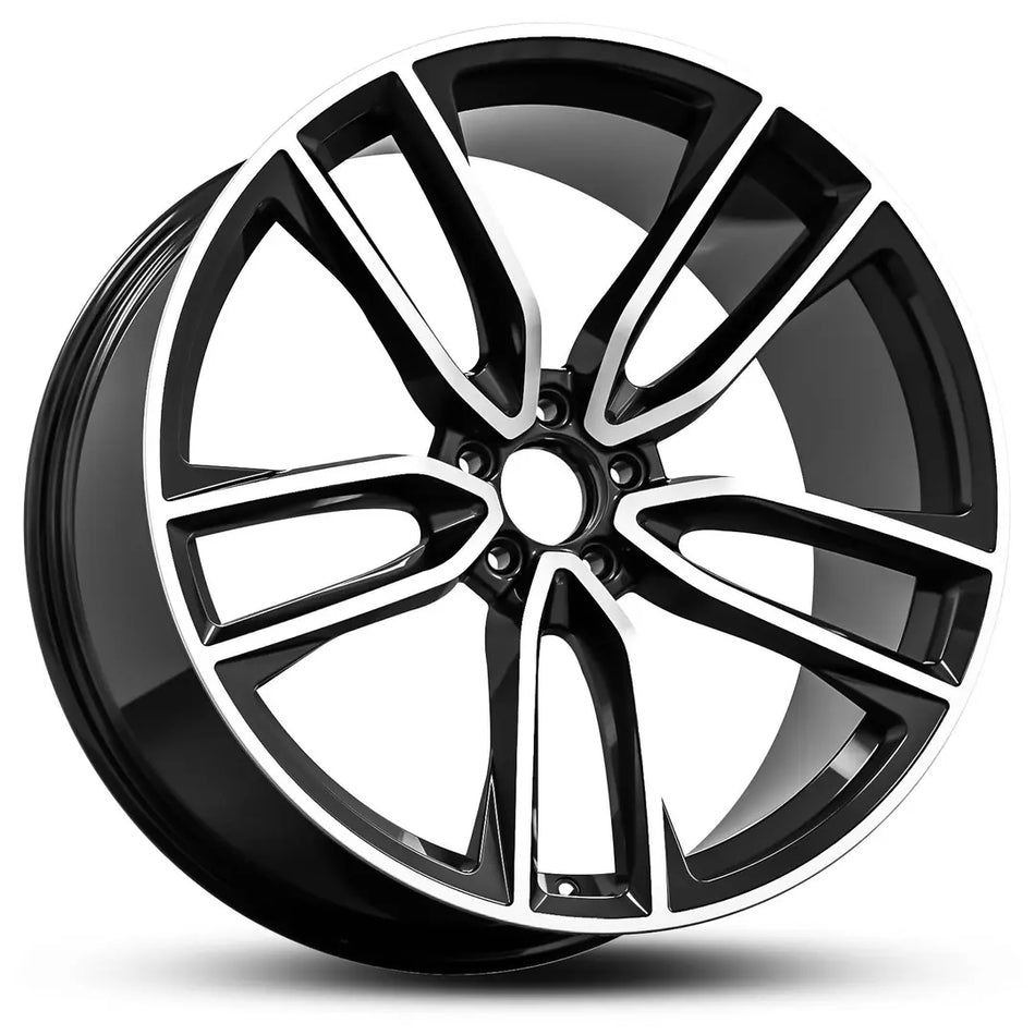 EURO SPEC REPLICA TWIN TWIST 996 19X8.0 5X112 42 BLACK MACHINED FACE