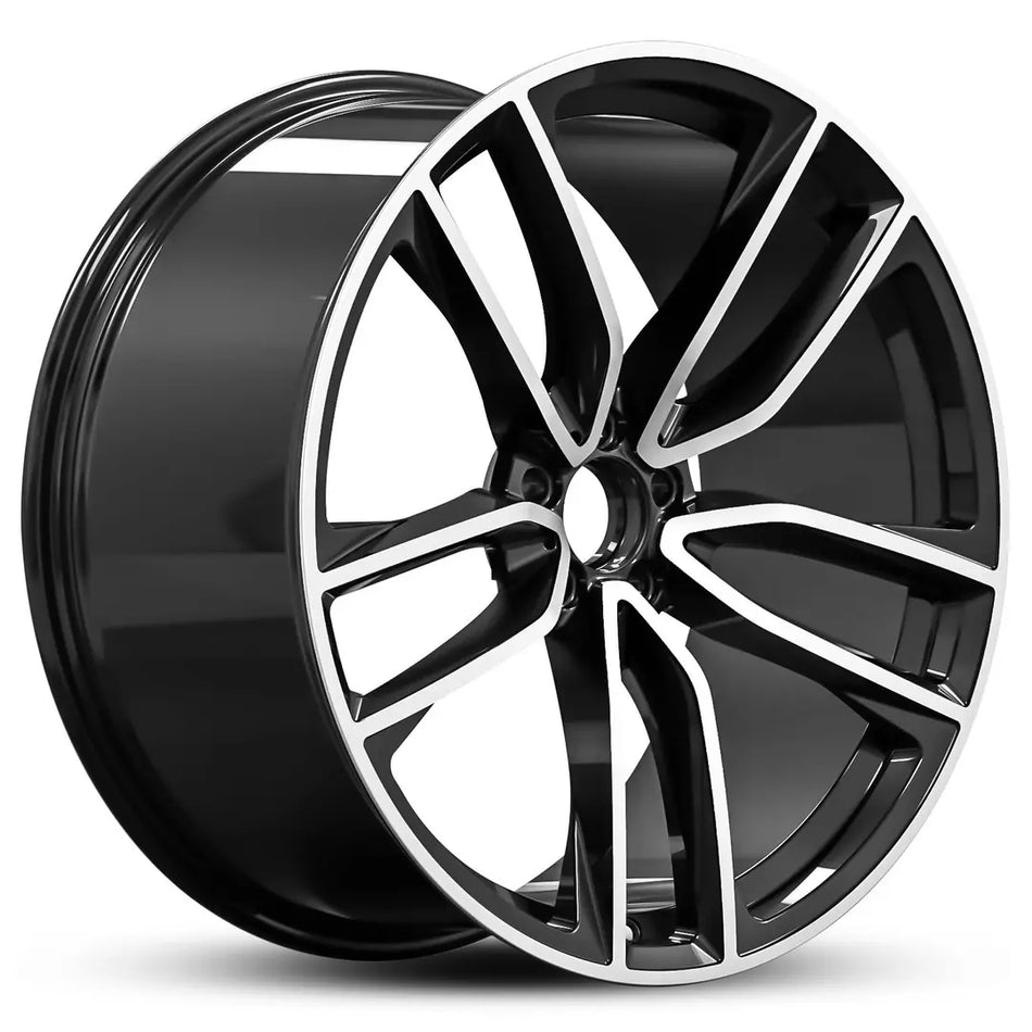 EURO SPEC REPLICA TWIN TWIST 996 19X8.0 5X112 42 BLACK MACHINED FACE