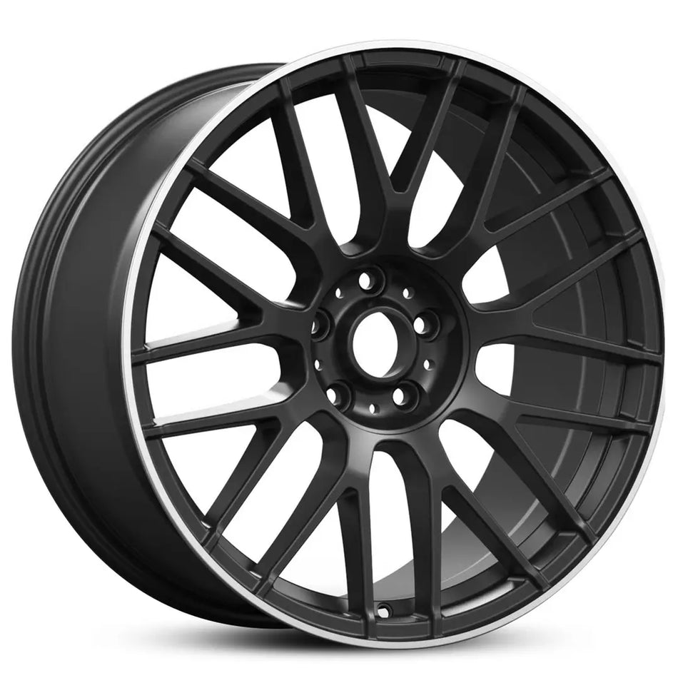 EURO SPEC REPLICA MESH 851 20X8.5 5X112 38 SATIN BLACK MACHINED LIP