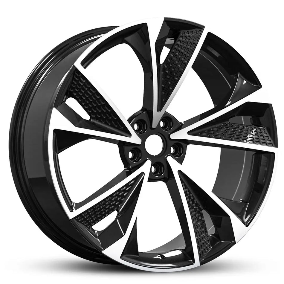 EURO SPEC REPLICA 803 19X8.5 5X112 40 BLACK MACHINED FACE