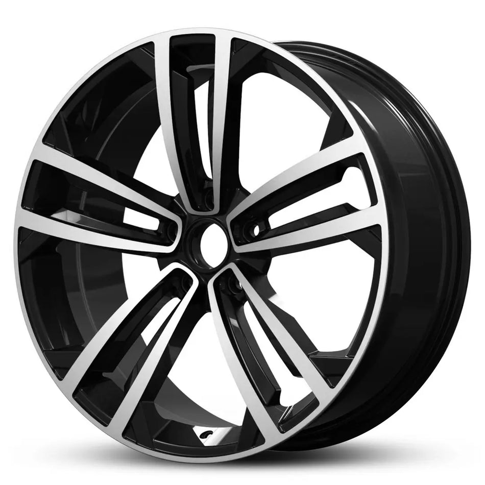 EURO SPEC REPLICA TWIN SPOKE 975 17X7.5 5X112 40 BLACK MACHINED FACE