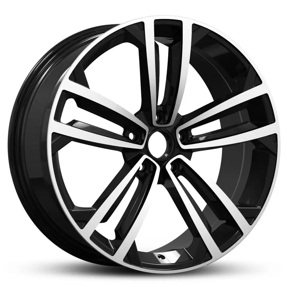 EURO SPEC REPLICA TWIN SPOKE 975 17X7.5 5X112 40 BLACK MACHINED FACE