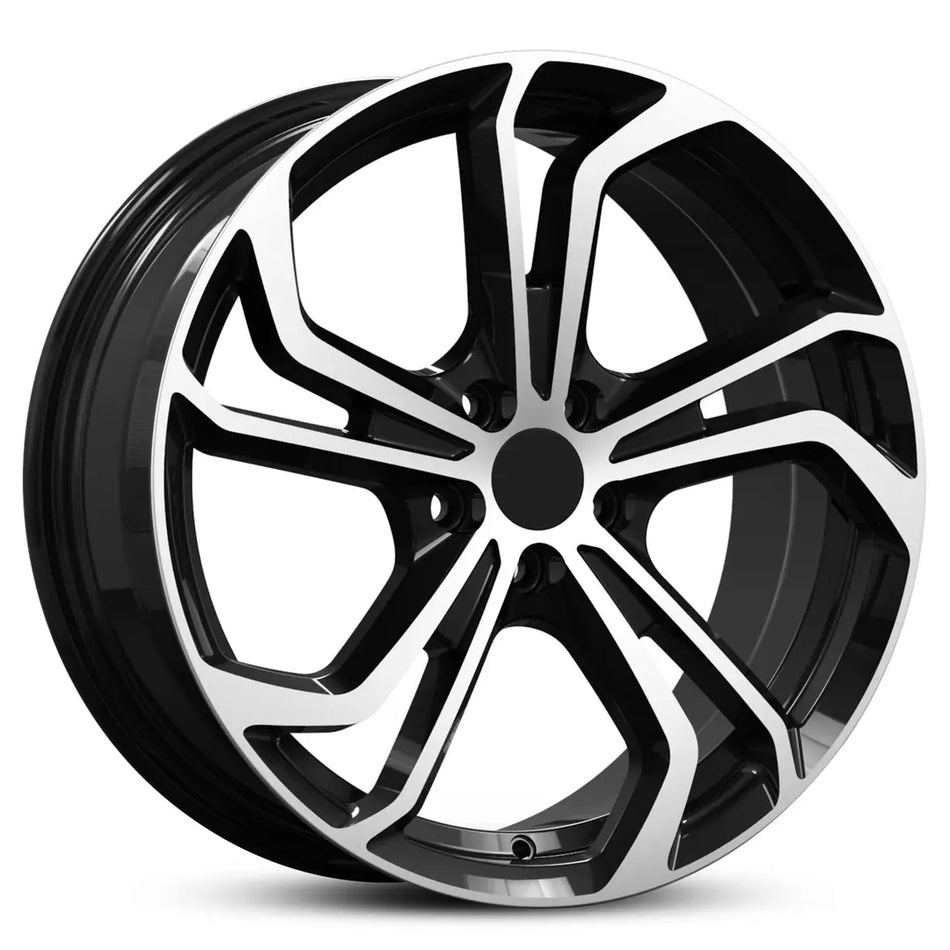 EURO SPEC REPLICA TWIN TWIST 996 19X8.0 adjustable 20 BLACK MACHINED FACE