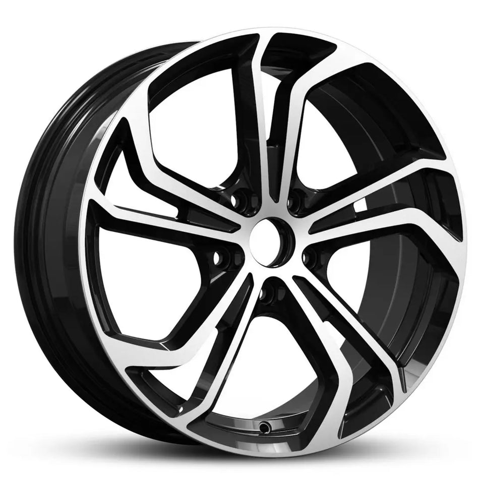 EURO SPEC REPLICA TWIN TWIST 996 19X8.0 adjustable 20 BLACK MACHINED FACE