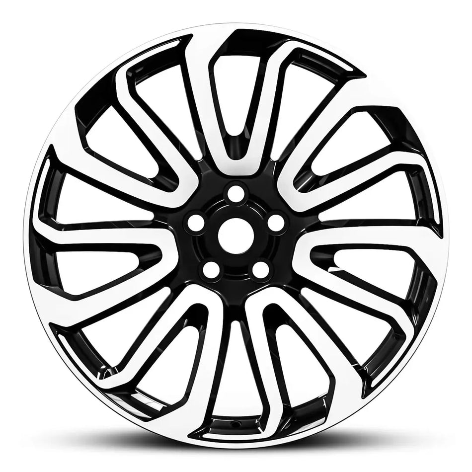 EURO SPEC REPLICA TWISTED 842 22X9.5 5X120 49 GLOSS BLACK MACHINED FACE