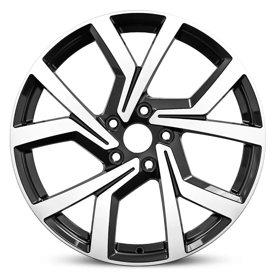 EURO SPEC REPLICA VEE 901 17X7.0 5X100 40 BLACK MACHINED FACE