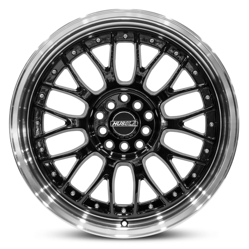 HUSSLA 021 17X7 adjustable 20 GLOSS BLACK MACHINED LIP