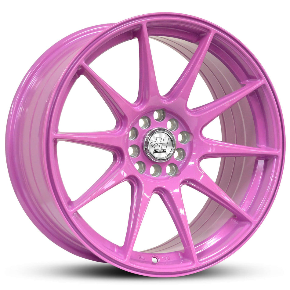 HUSSLA 027 17X8.25 5X100/114.3 38 PASTEL PINK