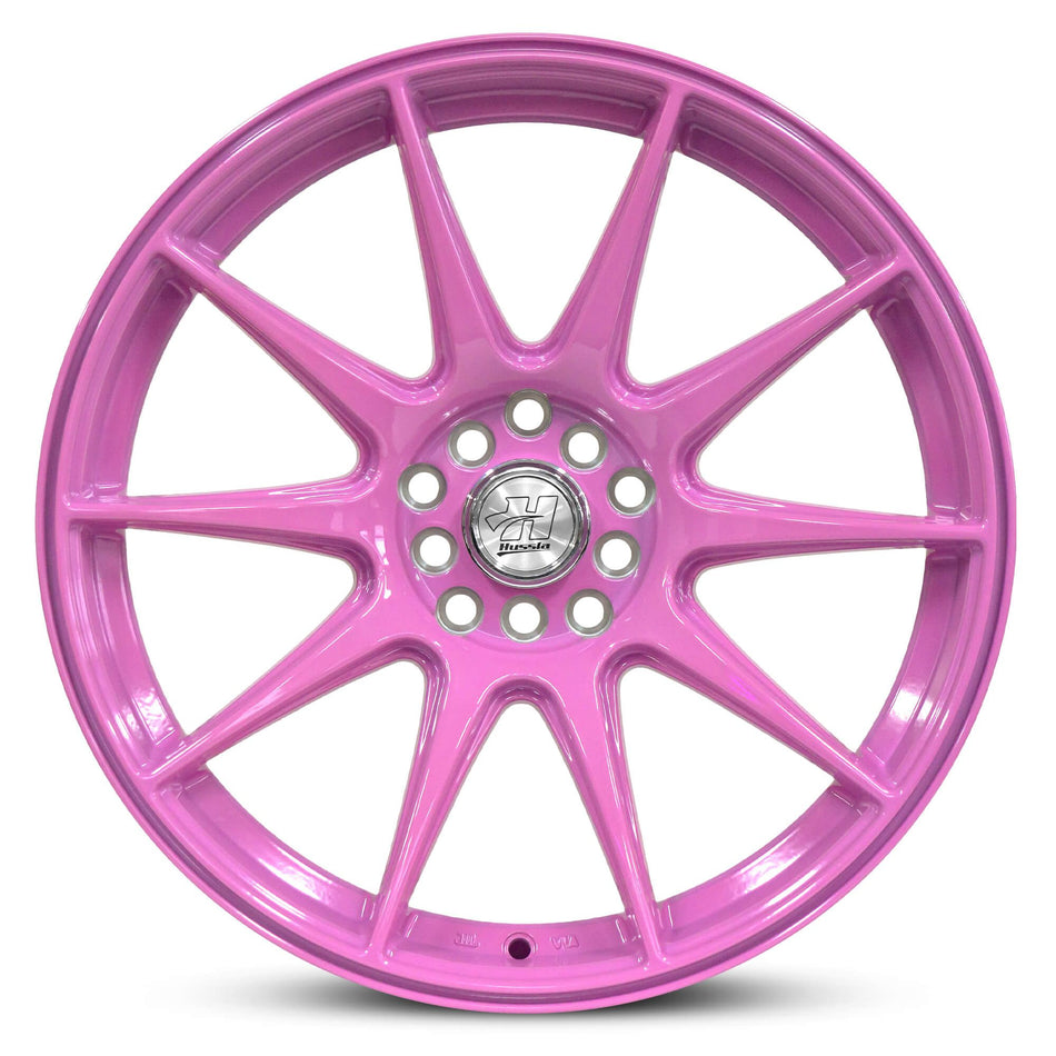 HUSSLA 027 17X8.25 5X100/114.3 38 PASTEL PINK