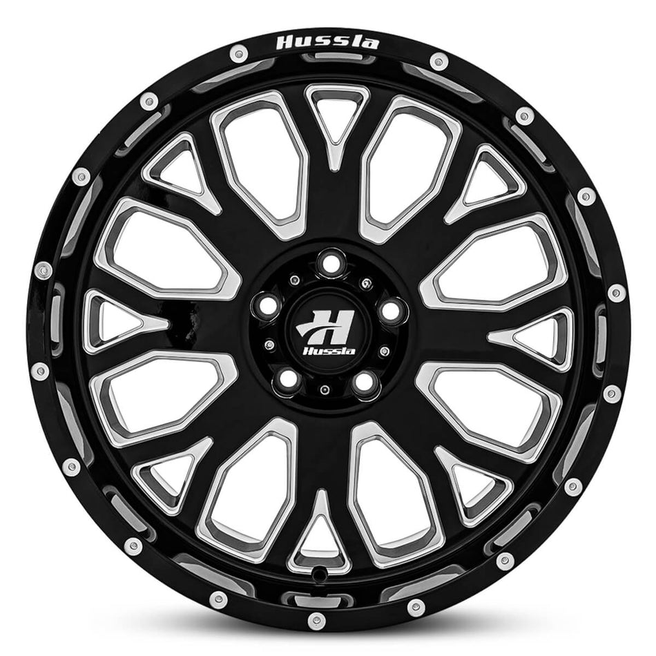 HUSSLA AK47 20X10 6x139.7 -19 Gloss Black Milled