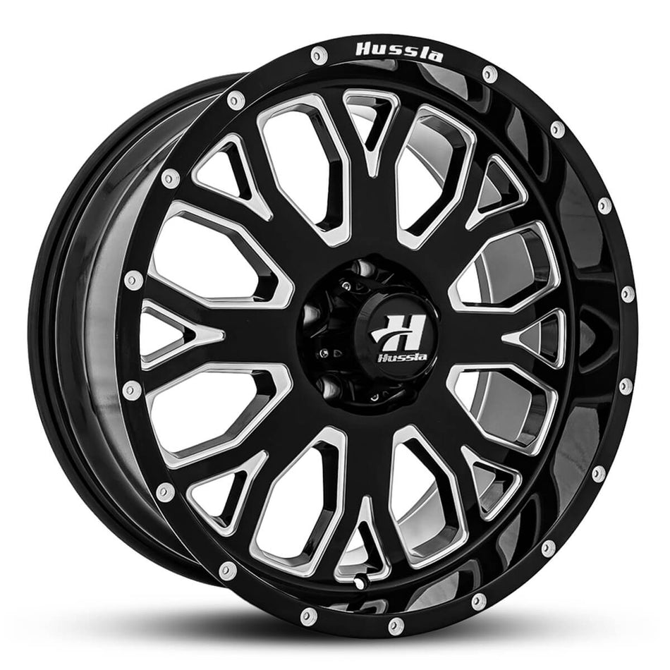 HUSSLA AK47 20X10 6x139.7 -19 Gloss Black Milled