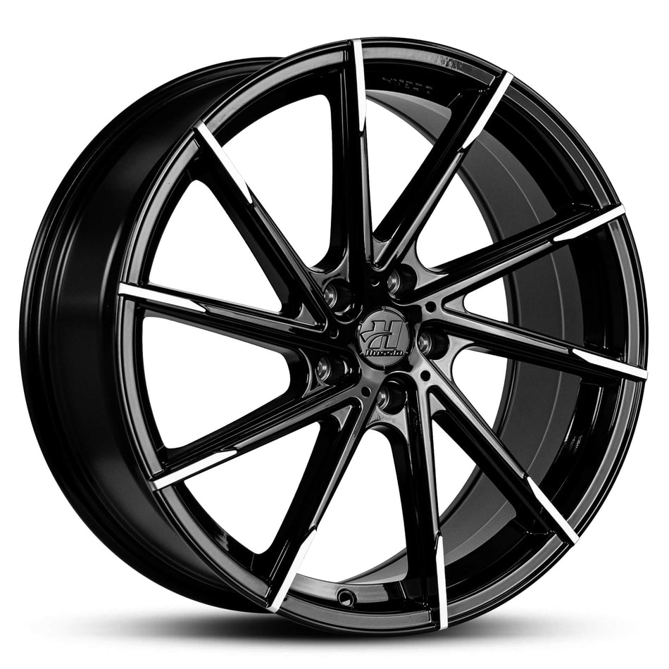 HUSSLA ALZ 18X8 adjustable 15 GLOSS BLACK WITH MACHINE TIPS