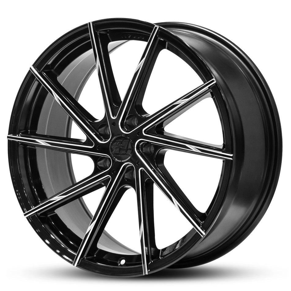 HUSSLA ALZ 19X9.5 5X120 40 GLOSS BLACK MILLED SPOKES
