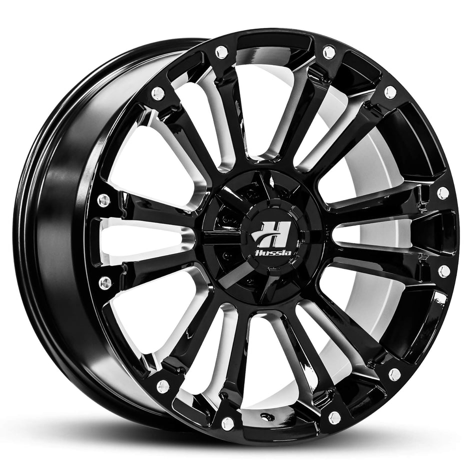 HUSSLA AMBUSH 20X9 adjustable 0 FULL GLOSS BLACK MILLED WINDOW