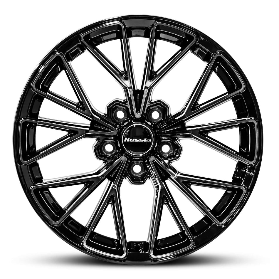 HUSSLA BARCELONA 19X8.5 adjustable 30 GLOSS BLACK DARK TINT FACE