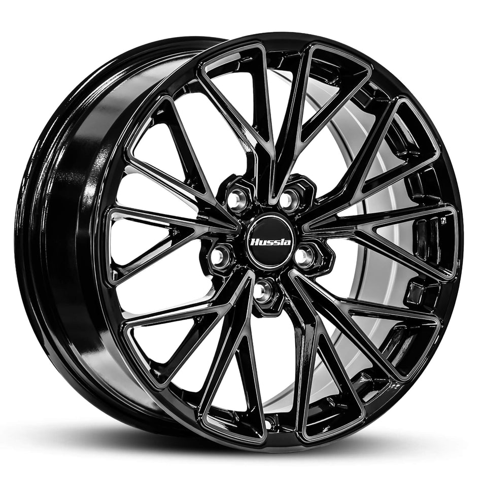 HUSSLA BARCELONA 19X8.5 adjustable 30 GLOSS BLACK DARK TINT FACE