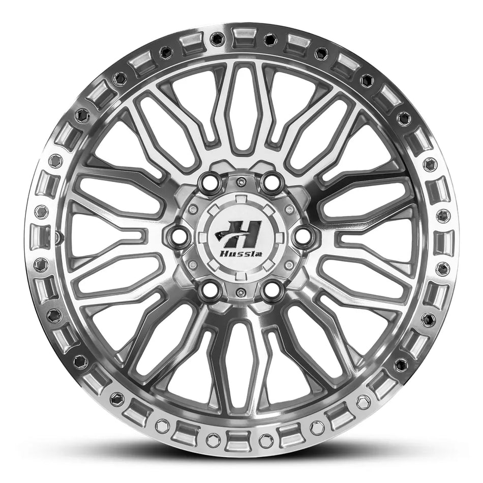 HUSSLA BULLY 17X9 6X139.7 5 SILVER MACHINED FACE