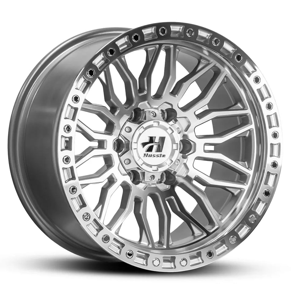 HUSSLA BULLY 17X9 6X139.7 5 SILVER MACHINED FACE